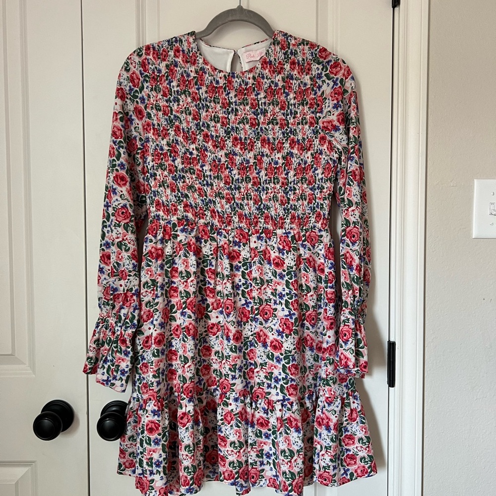 Pink Lilly crochet top, long sleeve rose dress!!